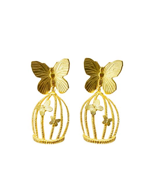 The Pink Reef Metallic Butterfly Bird Cage