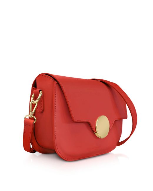 Le Parmentier Red San Pedro Leather Shoulder Bag