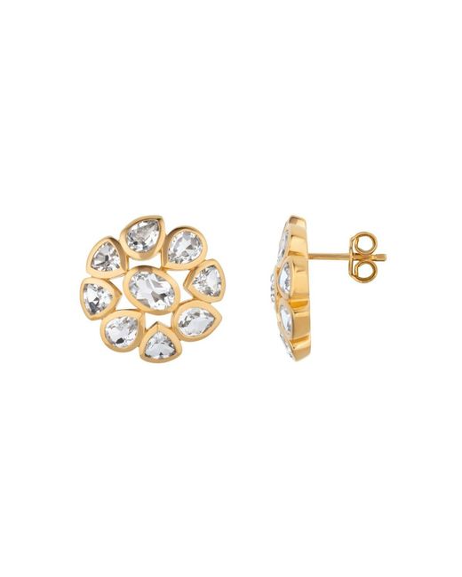 Lulu B London Metallic Topaz Statement Stud Earrings