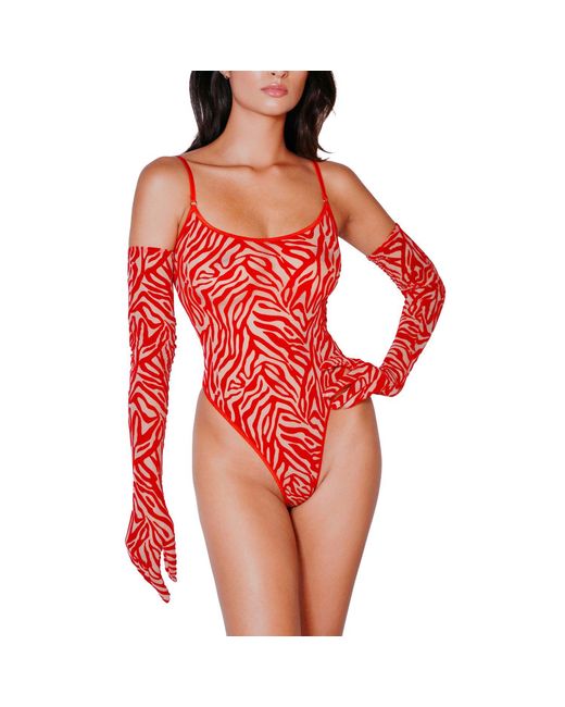 Perilla Lingerie Red Kylie Bodysuit