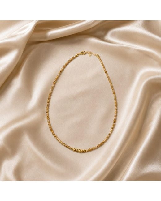 Nuvv Collection Metallic Neutrals Aurora Natural Stone & Beaded Necklace
