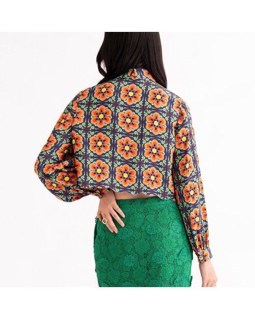 Emma Wallace Blue Chen Blouse