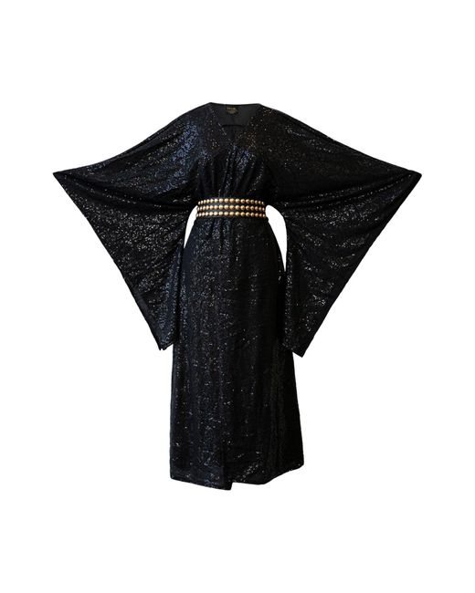 Byvinnik Black Bohémienne Sequin Kimono Robe