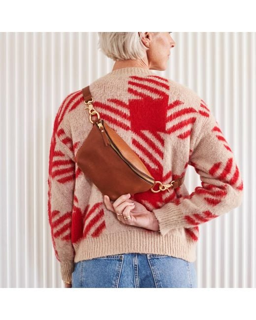VIDA VIDA Brown Luxury Leather Sling Bum Bag Tan