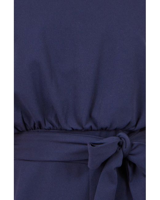 Yumi' Blue Batwing Stretch Jumpsuit