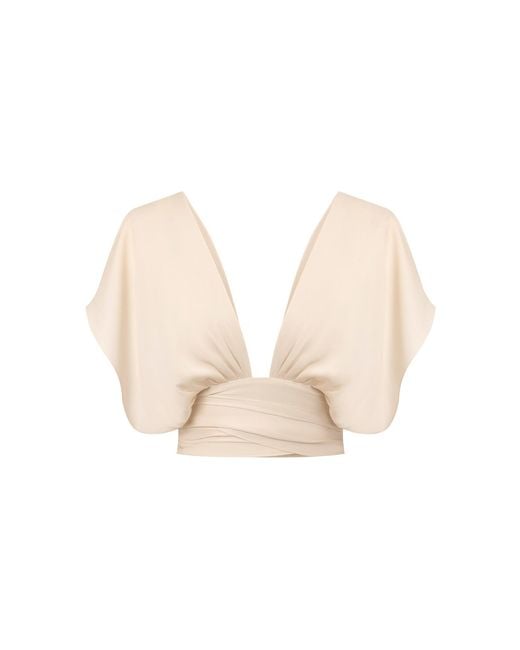 Sanctumum Natural Amber Wrap Top