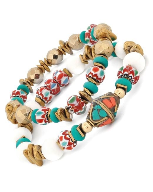 Ebru Jewelry Multicolor Coastal Bohemia Bracelet Set