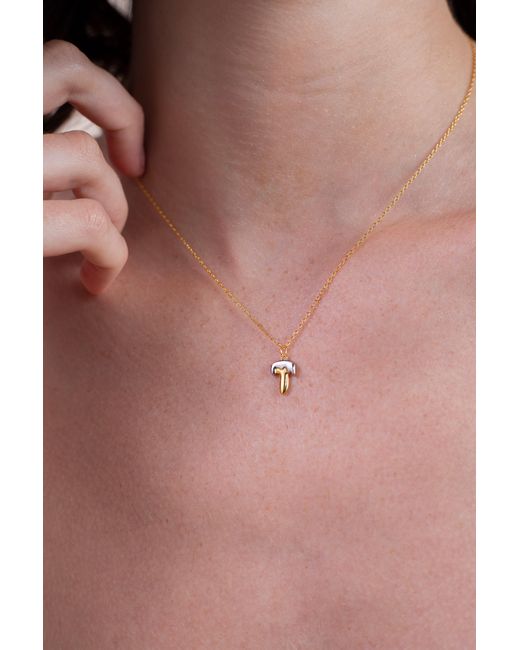 Zynnia Collective Metallic Two Tone Bubble Initial Necklace