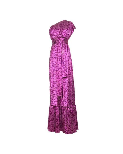 Jennafer Grace Purple Tatjana One Shoulder Maxi Dress