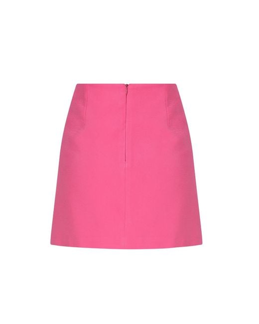 NAZLI CEREN Vance A Line Mini Skirt In Bubble Gum Pink