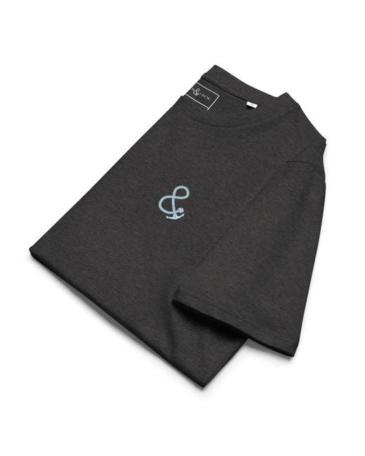 Anchor and Crew Black Heather Just Tour. Seeker Organic Cotton T-Shirt