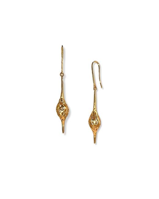 Jaredjamin Metallic Jeannie Drop Hook Earrings