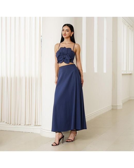 Yumi Kim Blue Juki Linen Skirt