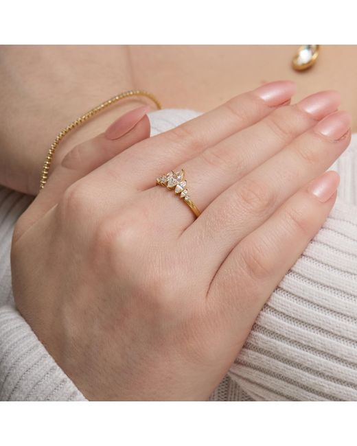Esterah Metallic Marquise Cz Ring