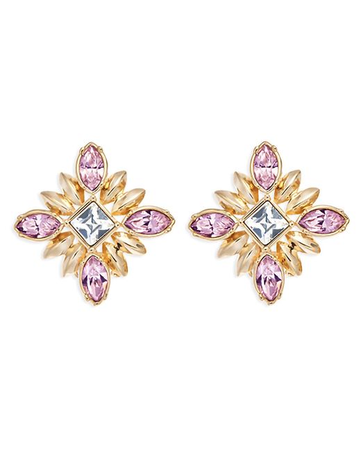 Grosse Pink Light Amethyst Rhinestone Clip On Earrings, Series Athene
