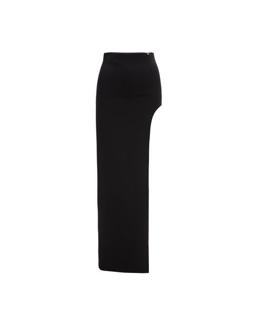 Nissa Black High Waisted Maxi Skirt