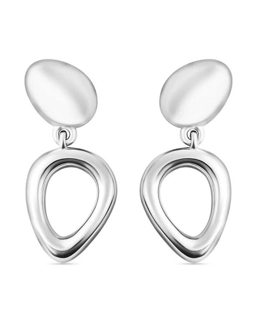 Lucy Quartermaine Metallic Volcan Stud Drop Earrings