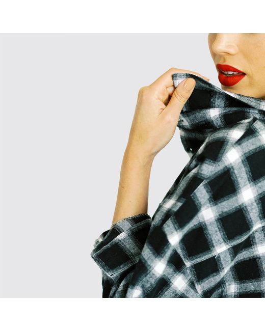 Zenzee Black Boxy Boyfriend Flannel