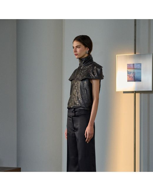 Lorena Saravia Black Ophelia Vest Leather