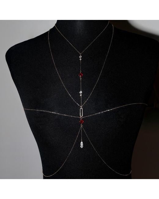 Studio Baloge White Lumina Drama Body Chain