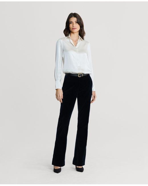 Really Wild Clothing White Glyndebourne Silk Detachable Tie Neck Blouse