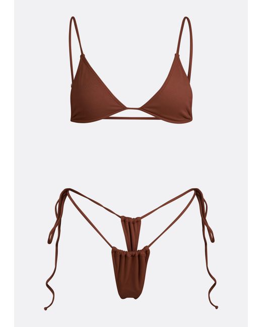 Minimale Animale White Sanctuary Tassel Thong Bikini Bottom