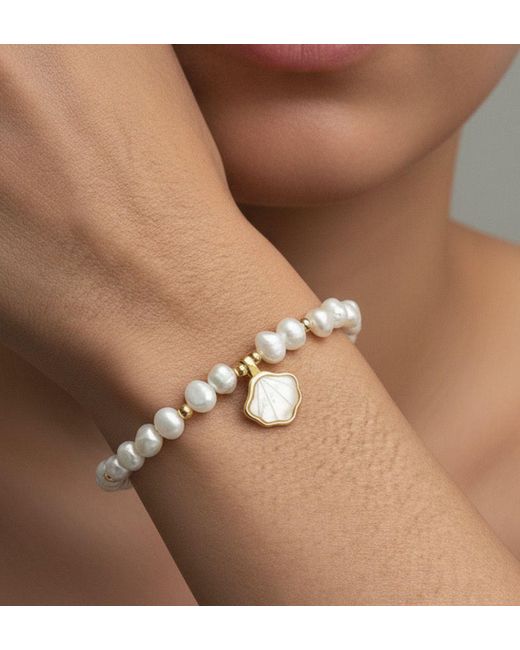 Uchi and Soto Metallic Shinju Pearl & Shell Bracelet