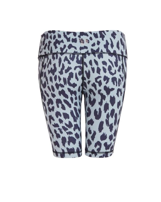 Perky Peach Blue Leopard Cycling Shorts