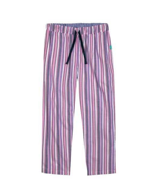 Lounge Purple Organic Brushed Cotton Loungewear Trousers-Pants, And