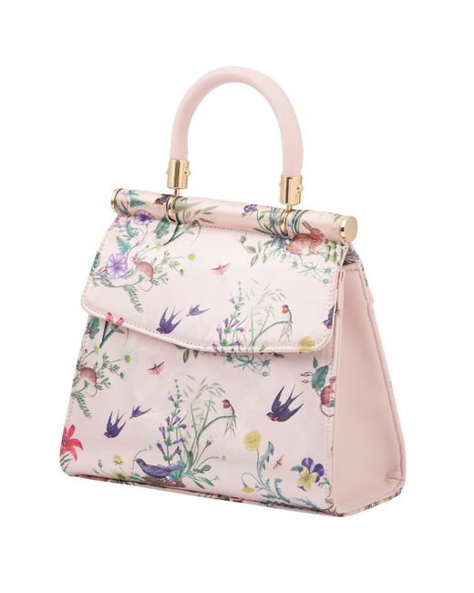 Fable England Pink High Tea Mini Top Handle Tote