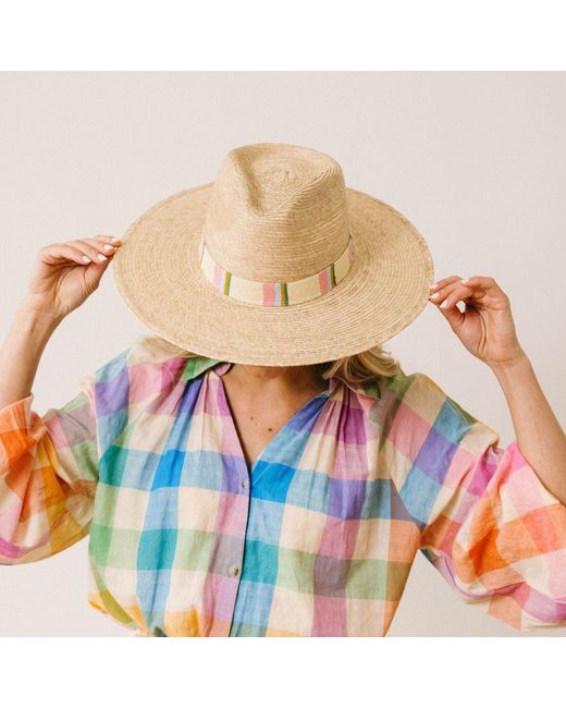 SUNSHINE TIENDA Natural Mariella Palm Hat
