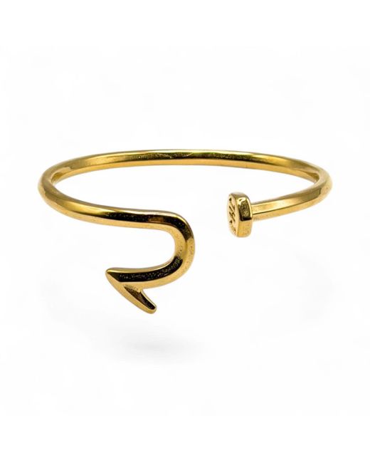 Jagged Halo Jewelry Yellow Nailed It Nail Cuff Bangle