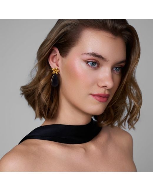 Decolet the label Multicolor Amara Earrings With Smokey Topaz