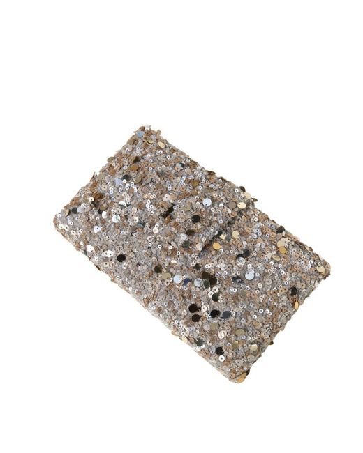 Simitri Metallic Champagne Kitsch Clutch