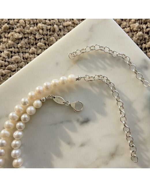 Leni James Metallic The Seraphina Pearl Necklace