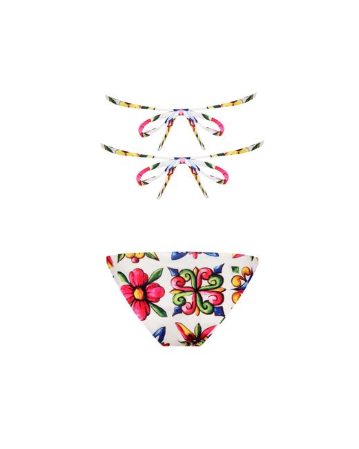 Nur Karaata White Sicilia Sun Bikini Set