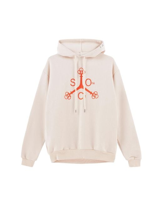 Saint One Co. White Neutrals Saint One Hoodie Cream for men