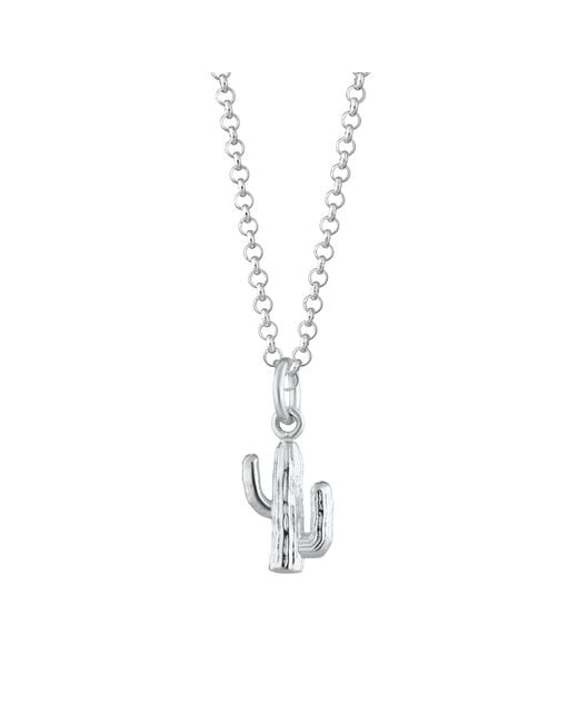 Scream Pretty Metallic Cactus Charm Necklace