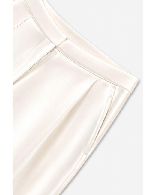 Nocturne White Neutrals High Waist Balloon Leg Trousers