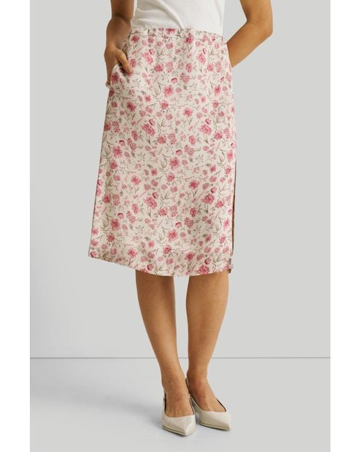 REISTOR Natural Brunch Petal Fusion Satin Skirt