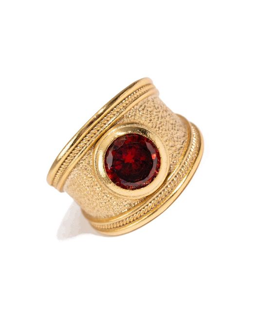 Ebru Jewelry Metallic Majestic Ruby Statement Ring