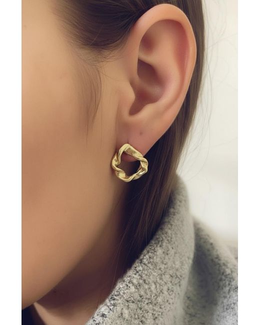 Mitsymay Jewellery Metallic Twists & Tangled Small Hoops
