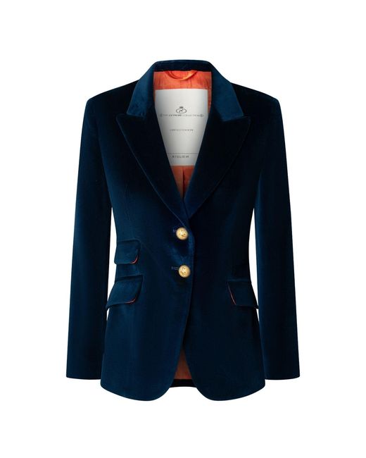 The Extreme Collection Blue Velvet Blazer Oliva