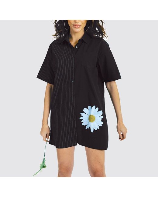 Zenzee Black Two Tone Shirt Dress