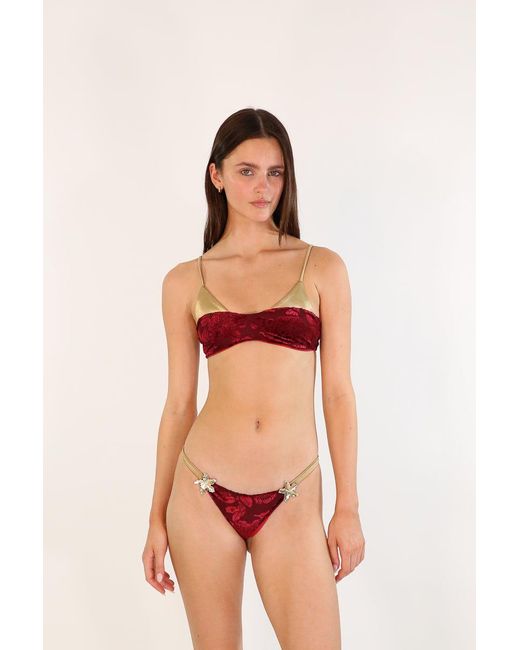 Belletage Swimwear Red Neutrals The Florence Bikini Top