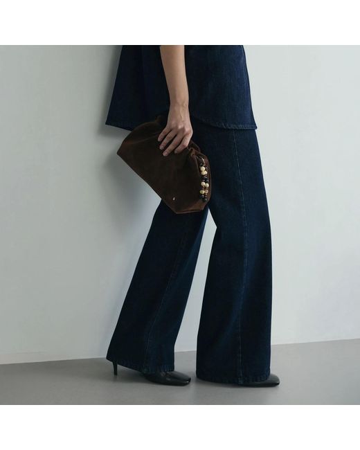 Sd Collection Black Cove Ruched Clutch