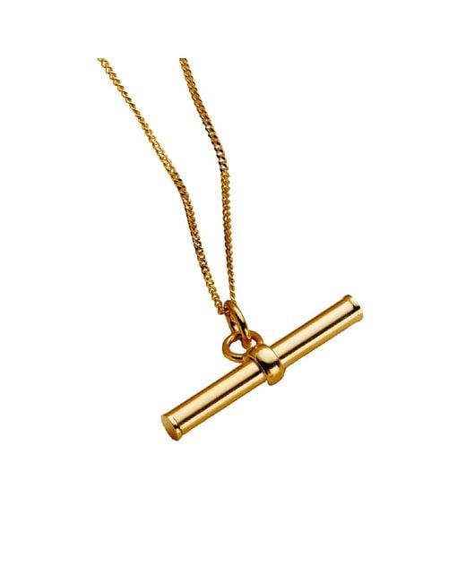 Posh Totty Designs Metallic 9Ct T-Bar Necklace