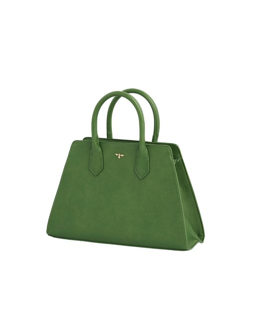 Fable England Green Garden Floral Structured Tote Bag Medium