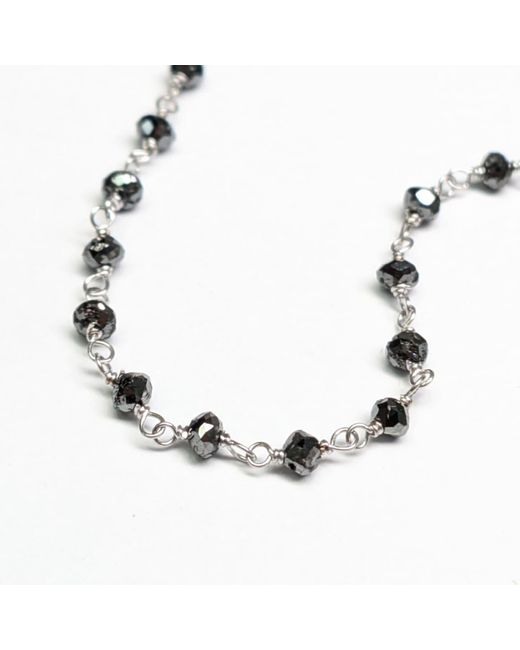 Rahul's Jewels Brown 18" Genuine Diamond Rosary Necklace