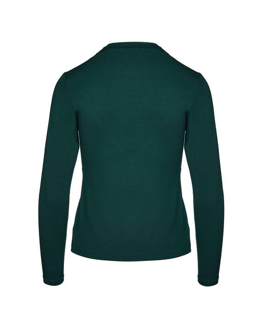 Conquista Green Long Sleeve Faux Wrap Top